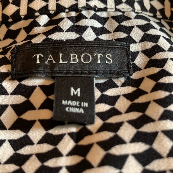 Talbots Pattered Blouse: Medium - Picture 2 of 3